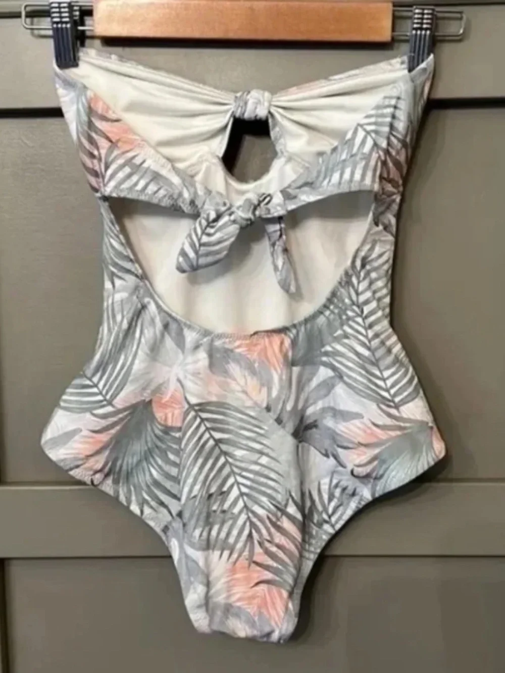 Eberjey Lulu Palmera Tropical Leaf One Piece Cutout Swimsuit Size Small